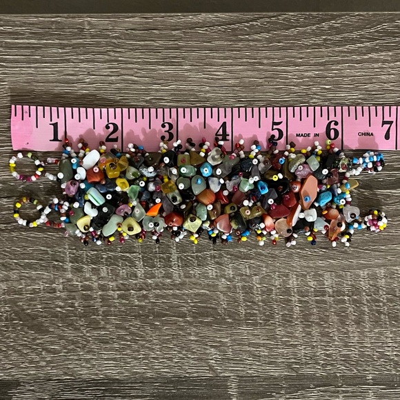 🖤 Colorful Beaded Stone Multi Bracelet Cuff - Picture 9 of 10